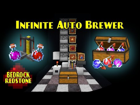 Infinite Automated Potion Brewer | Minecraft Bedrock Redstone Tutorial | MCPE XBOX PS SWITCH