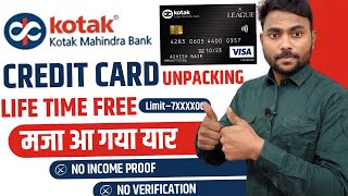 Kotak Mahindra Bank Credit card Unpacking | Life Time Free | Limit 7XXX000 | Credit card
