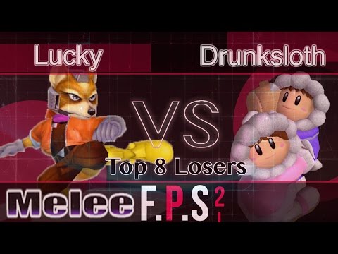 Selfless|Lucky (Fox) vs. Drunksloth (Ice Climbers) - Melee Top 8 Losers - FPS2