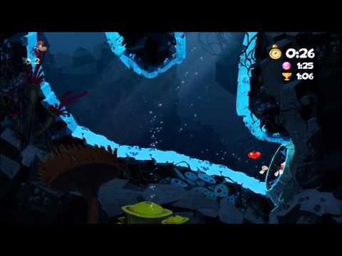 Rayman Origins (1080i HD) Walkthrough Part 36 - Swimming with Stars - Time Trial (1:03)