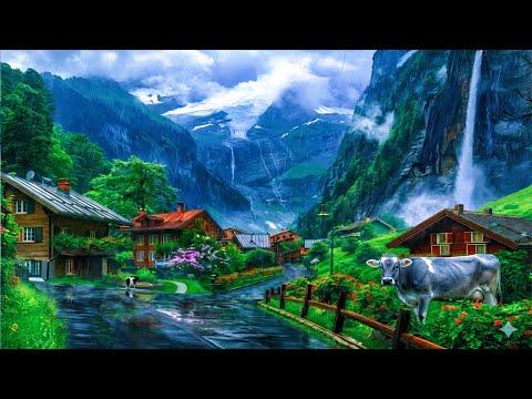 Regentag in der SCHWEIZ 🌧️ Lauterbrunnen • Das schönste Alpendorf in 4K – Spaziergang im Regen