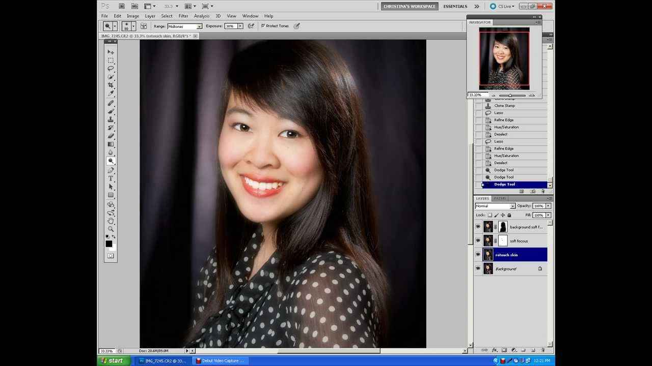 Studio Portrait Retouch Video Tutorial