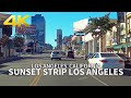 [4K] LOS ANGELES - Driving West Los Angeles, Sunset Strip, Sunset Blvd., California, USA, 4K UHD