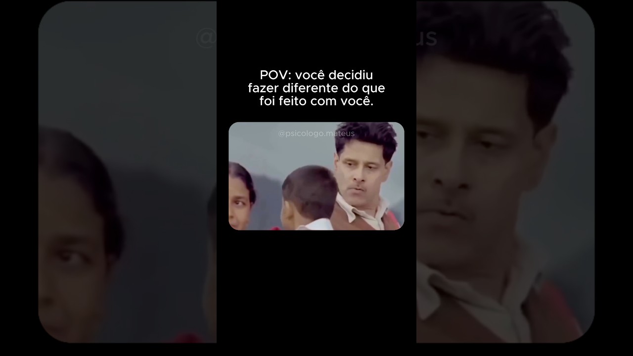 POV: você decidiu fazer diferente do que fizeram com você #traumas #paisefilhos #feridasemocionais