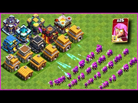 How far will 26x Super Archer go?? / Super archer army vs every TH /clash of clans