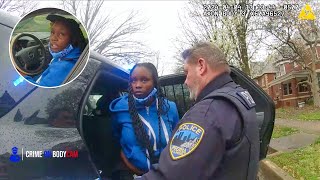 Cops Handcuff Woman With Warrant, Then She Loses It