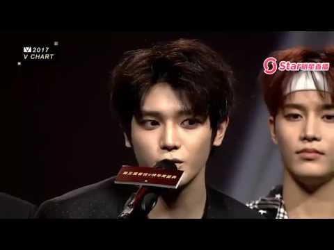 [NCT 127] 170408 인위에타이 V chart 신인상 수상소감   韩国地区最佳新人    第五届音悦V榜年度盛典 现场版17 04 08