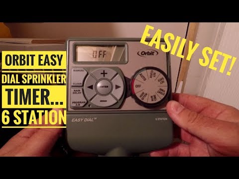 How to Set Orbit Easy Dial Sprinkler Timer 6 Station Simple!