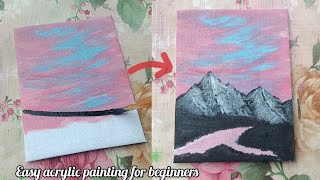 Easy acrylic painting tutorial for beginners | beautiful scenery painting | easy drawing