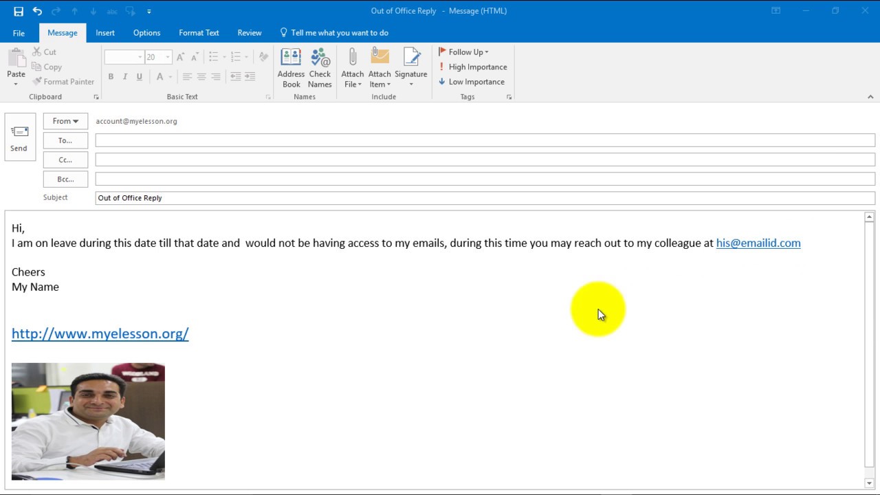 How to Create Out of Office Reply in Outlook