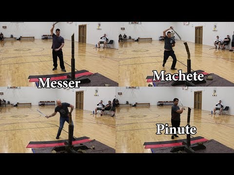 Mixed Weapon Cutting Tournament (Top 4) - Filipino, Latin American, German Swords!