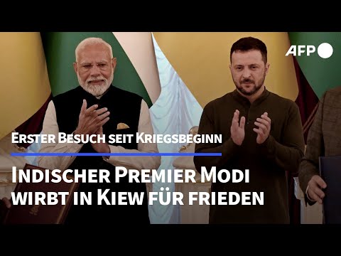 Indischer Premier Modi wirbt bei erstem Ukraine-Besuch für Frieden | AFP