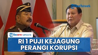 Prabowo Jempolin Aksi Kejaksaan Agung saat Saksikan Penyerahan Duit Korupsi CPO Rp 13 T: Gigih!
