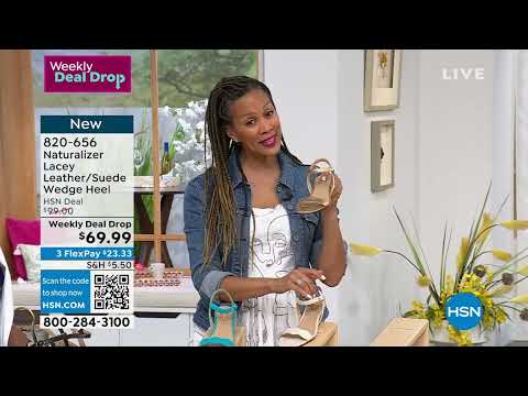 Naturalizer Lacey Leather/Suede Wedge Heel