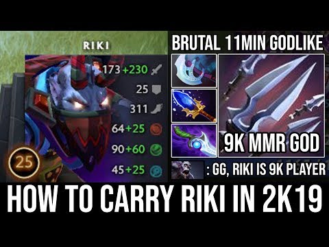 How to Carry Riki Like a 9000 MMR | WTF 11Min Godlike Non Stop Hunting Food with Zero Death - DotA 2