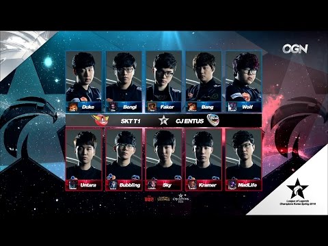 CJE vs SKT Game 2 Highlights – CJ ENTUS vs SK TELECOM T1 – LCK SPRING SPLIT 2016