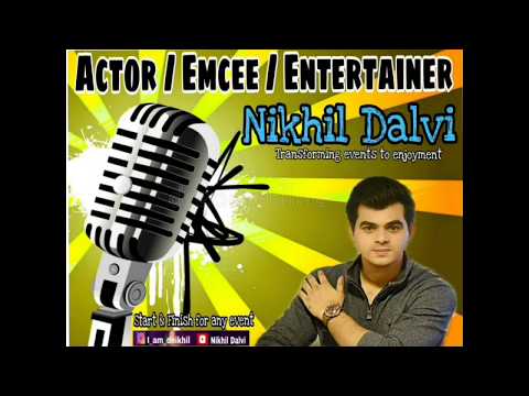 Nikhil Mahesh Dalvi Anchor Nikhil Entertaining Crowd af Sangeet Sandhya Night 