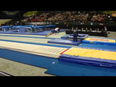2014 Irina Silicheva RUS pass 2 Prelims 1516 Womens Tumbling World Age Group Champs USA