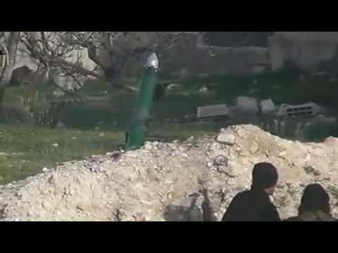 استهداف مقرات النظامب قذائف الهاون من قبل لواء المعتز بالله في مدينة مورك في ريف حماة