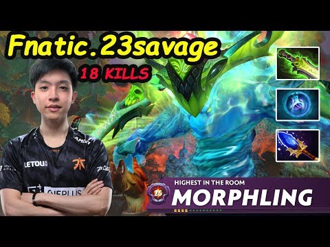 Fnatic.23savage [Morphling] Master Tier BEAST INSANE FARM BACK Dota 2 7.22 pro gameplay
