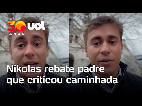 Nikolas rebate padre que criticou caminhada: Nunca fala de crime organizado