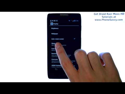 Motorola Droid Razr Maxx HD - How Do I Disable Screen Rotation