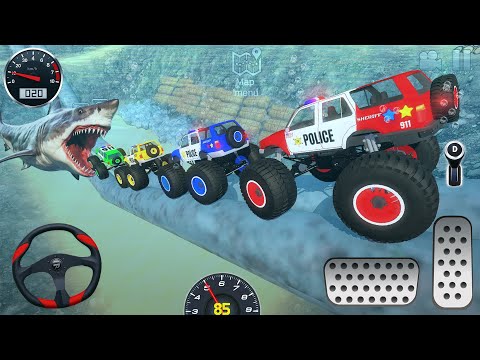 Mega Ramp Monster Truck Impossible Driver - Police Car Stunt Racing Simulator 3D - Offroad GamePlay