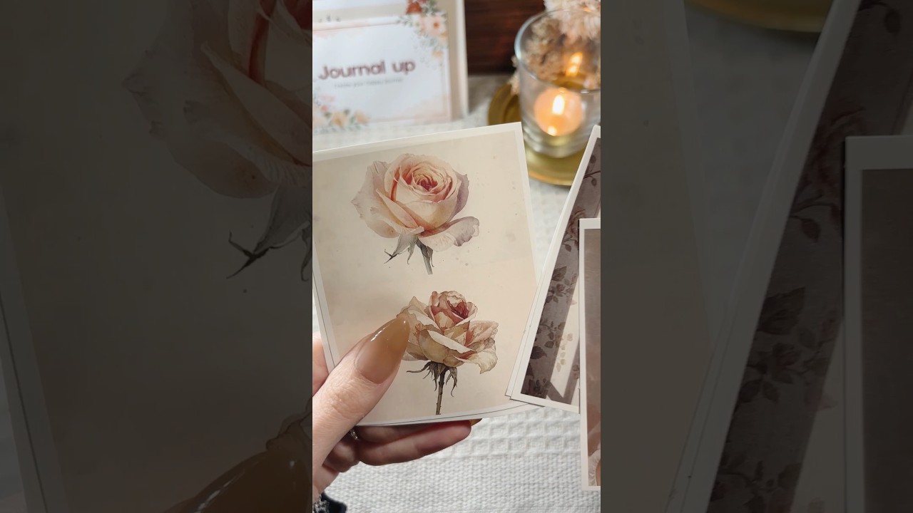 ASMR シンプルで大人可愛いコラージュ♡collage journaling