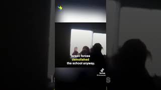 Israel demolishing Palestinian schools 😥 #palestine  #islam