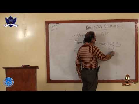 Pakistan Studies Lecture-3 LLB 5 Years Program