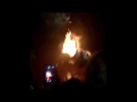 UConn Riot in front of Gampel Pavillion | April 5, 2014