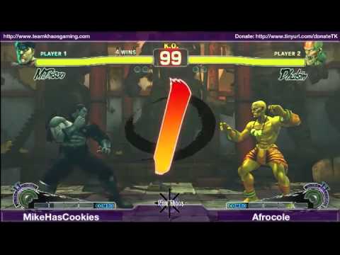 Losers Finals MikeHasCookies (DIC) vs AfroCole (DJ_SIM) AFDOJO Super SF4 Tournament -- 01/06/2010