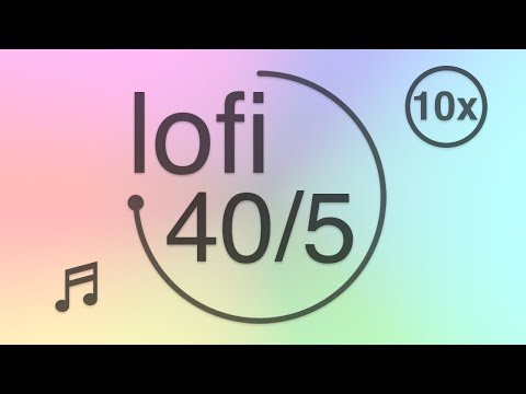 40/5 - Pomodoro - 40 minute timer with 5 minute breaks - lofi - Muted Pastel Colors