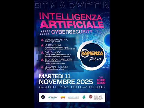 BinaryCON 11/11/2025 - Conferenza nazionale sulla cyber organizzata da Zerouno.org e Sapienza Futura