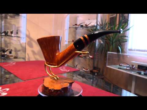 Pipa in radica half bent freehand - www.paronellipipe.it