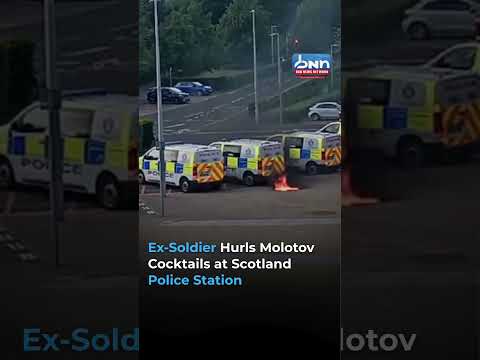 Molotov Attack on Scotland Police Station Caught on CCTV