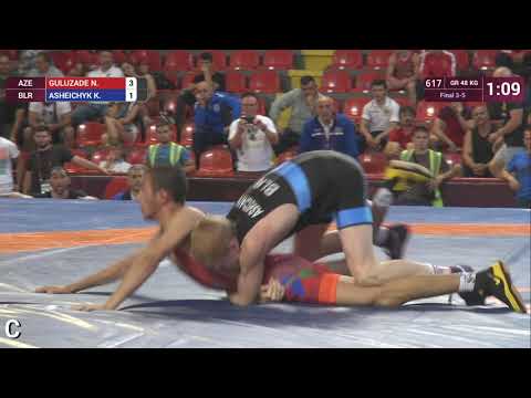 BRONZE GR - 48 kg: N. GULUZADE (AZE) v. K. ASHEICHYK (BLR)