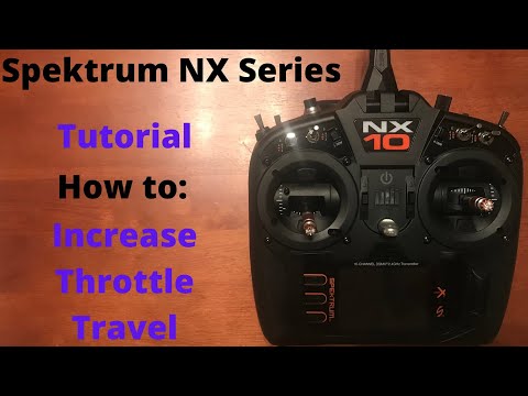 Spektrum NX Setup: How to Increase Throttle Travel (NX6/NX8/NX10)