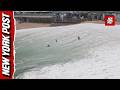 Drone Video Captures Moment Giant Wave Swallows Up Swimmers On Mexican Beach