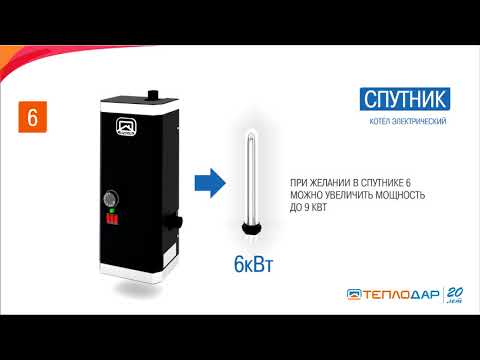 Миниатюра изображения товара Электрический котел Теплодар Спутник 9 (белый)