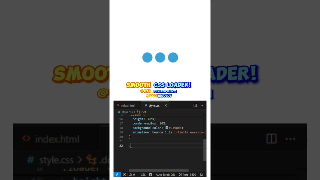 ✨ CSS Animation: Three Dots Loading Effect ⏳ | HTML & CSS