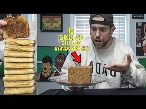 Condensing 10 Grilled Cheese Sandwiches Into a Small Cube & Eating It In One Bite?? (Human Science)