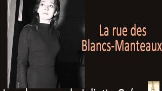 Juliette Gréco   La rue des Blancs Manteaux