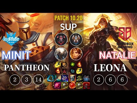hyF Minit Pantheon vs SB Natalie Leona Sup - KR Patch 10.20