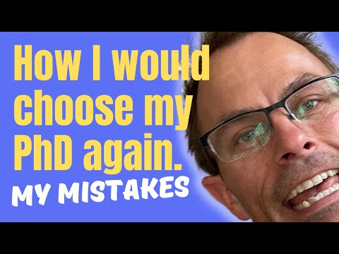 How To Choose Your PhD Program And University! Video