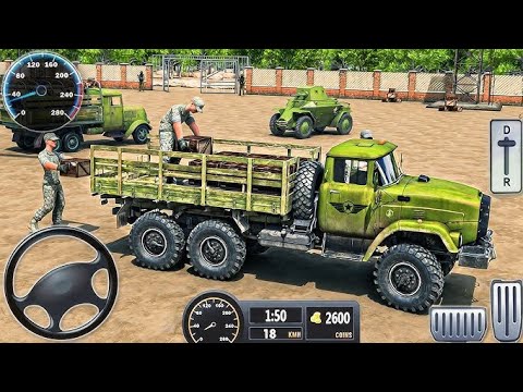 Army cargo truck 3D real military truck driver simulator 2025