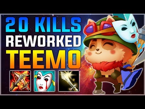 *REWORKED TEEMO* 20 Kills Full AP BURST (Hard Carry)  - PBE Teemo Gameplay