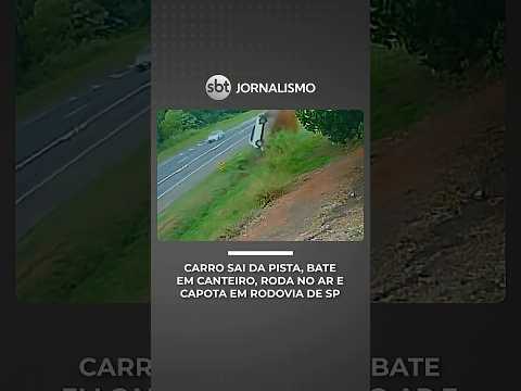 Carro capota e deixa motorista gravemente ferida em rodovia do interior de SP | #SBTNotícias