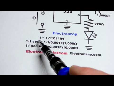 555 timer monostable mode or one shot explanation and electronics oscilloscope measurements