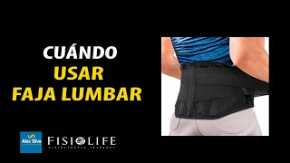 FAJA LUMBAR, CUÁNDO Y POR QUÉ USARLO